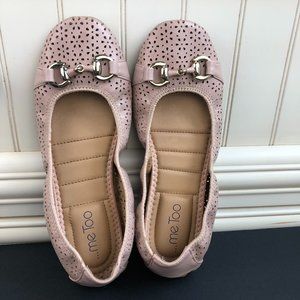 Me Too Blush Flats with Metallic Accents